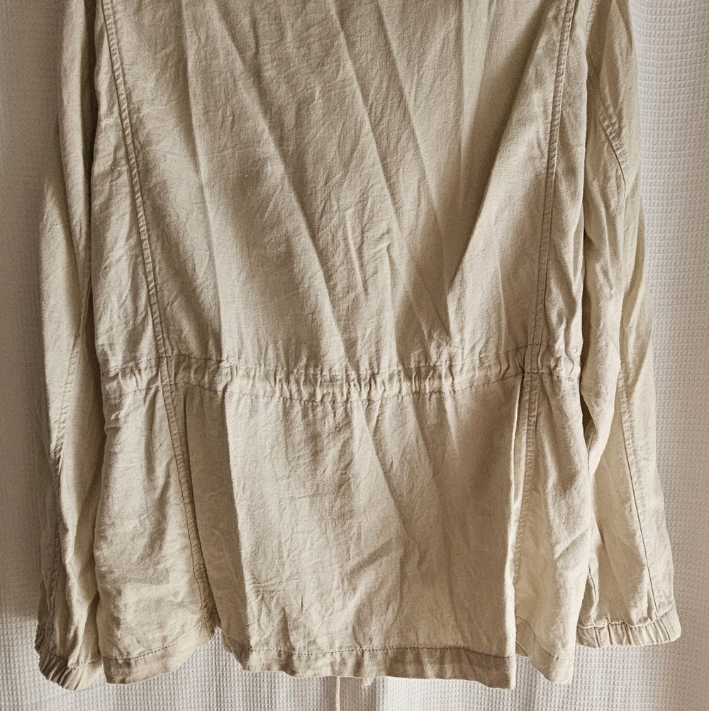Old Navy Women's Tan Linen Utility Jacket - Picture 7 of 7